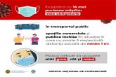 Din 15 mai purtarea măștilor de protecție OBLIGATORIE!!!