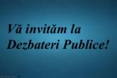 Se anunță dezbateri publice a proiectelor de decizie