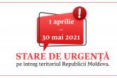 Parlamentul a aprobat Hotăr&acirc;rea privind declararea stării de urgență pe perioada 1 aprilie &ndash; 30 mai 2021