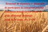 A fost prelungit termenul de depunere a dosarelor de participare la concursul privind selectarea beneficiarilor finali de gr&acirc;u alimentar