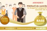 &Icirc;n atenţia plătitorilor de contribuţii la BASS &ndash; &Icirc;ncasările la BASS &icirc;n anul 2023!
