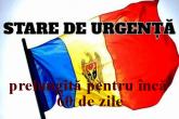 Starea de urgență pe teritoriul Republicii Moldova a fost prelungită pentru o perioadă de 60 de zile