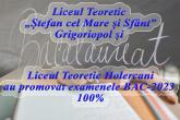 2 licee din raionul Dubăsari au rata de promovare a examenelor de bacalaureat 100%