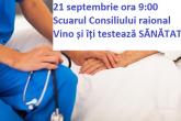 Centrul de sănătate Dubăsari pe 21 septembrie invită cetățenii să-și testeze sănătatea așa cum ,,Momentul &icirc;ngrijirii este acum&rdquo;