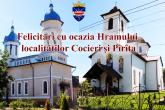 Felicitări cu ocazia Hramului Bisericii &bdquo;Minunea Sf&acirc;ntului Arhanghel Mihail&rdquo;, sărbătorit &icirc;n localitățile Cocieri și P&icirc;r&icirc;ta