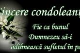 Sincere condoleanțe!!!