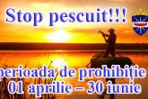 Amatorii de pescuit riscă amenzi dacă nu vor respecta perioadele de prohibiție!!!