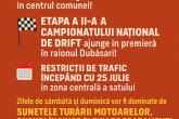 Atenționare publică &ndash; Restricționare temporară a traficului și desfășurare eveniment motorsport &icirc;n comuna Coșnița