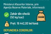 Zahăr din rezervele de stat &ndash; disponibil pentru comercializare